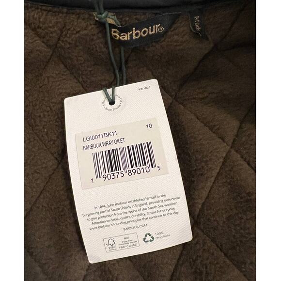 NWT Barbour Wray Quilted Vest Size US/6 - Picture 9 of 11
